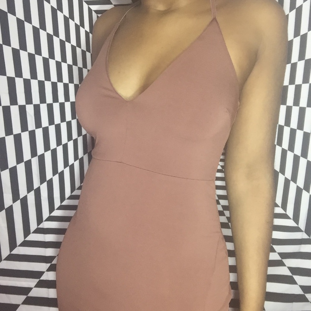 Mauve slit dress
